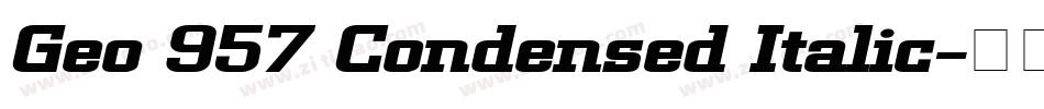 Geo 957 Condensed Italic字体转换